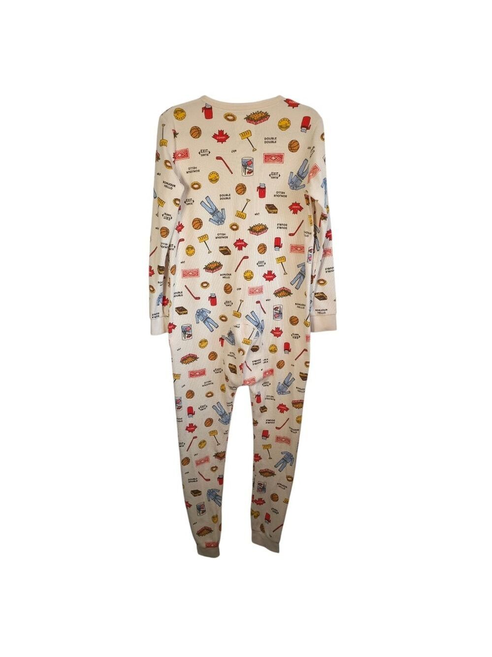 Arborist Thermal Onesie Pajamas Size Small Canadian Print Waffle - Picture 9 of 12